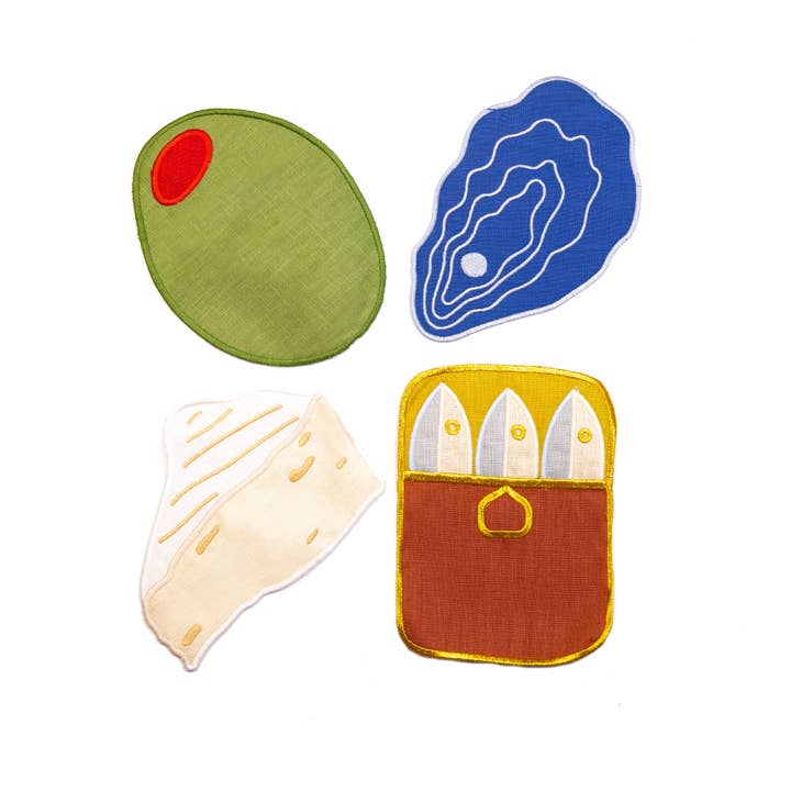Cocktail Napkins Hors D'oeuvres- Set of 4