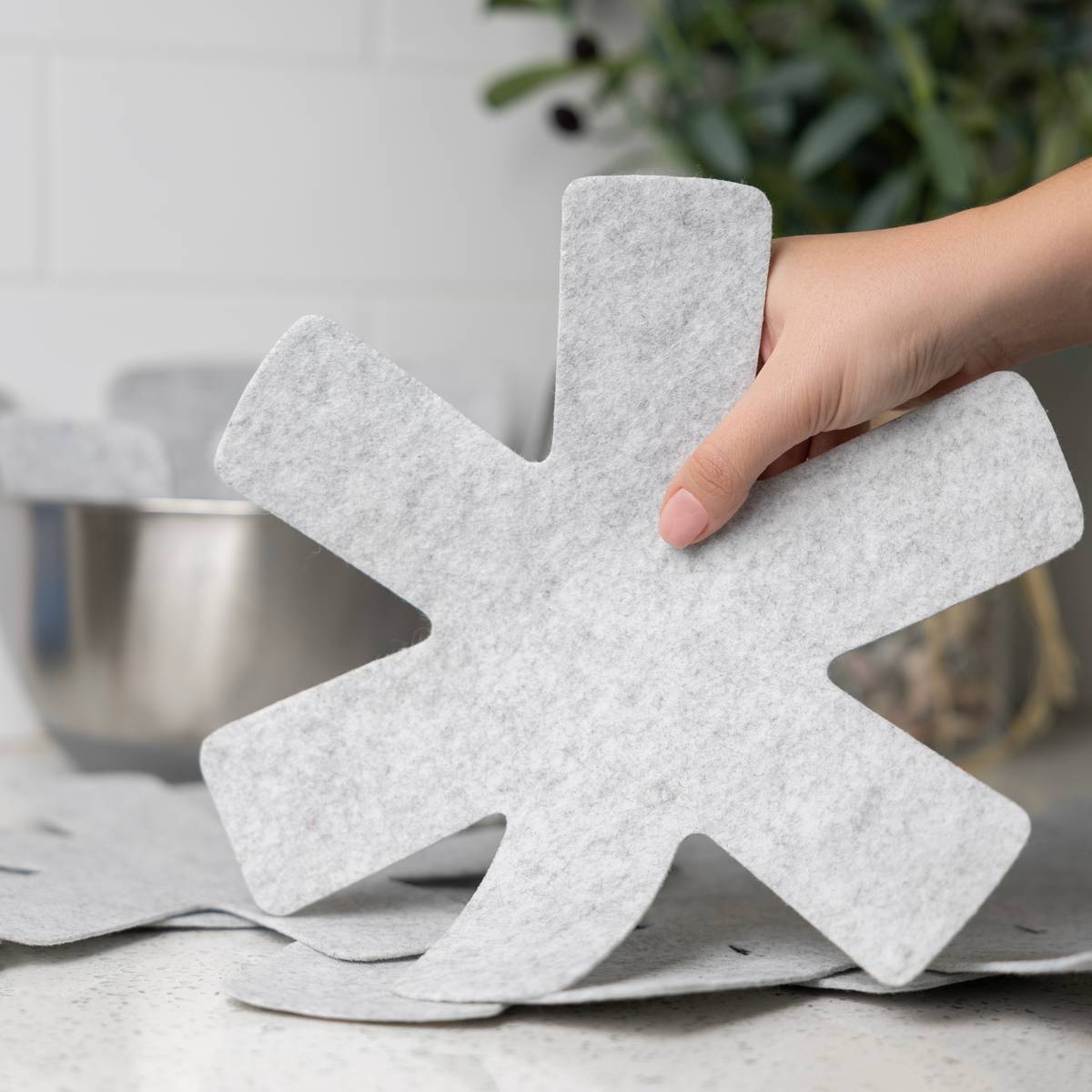 Cookware Protector Set of 5 -Grey