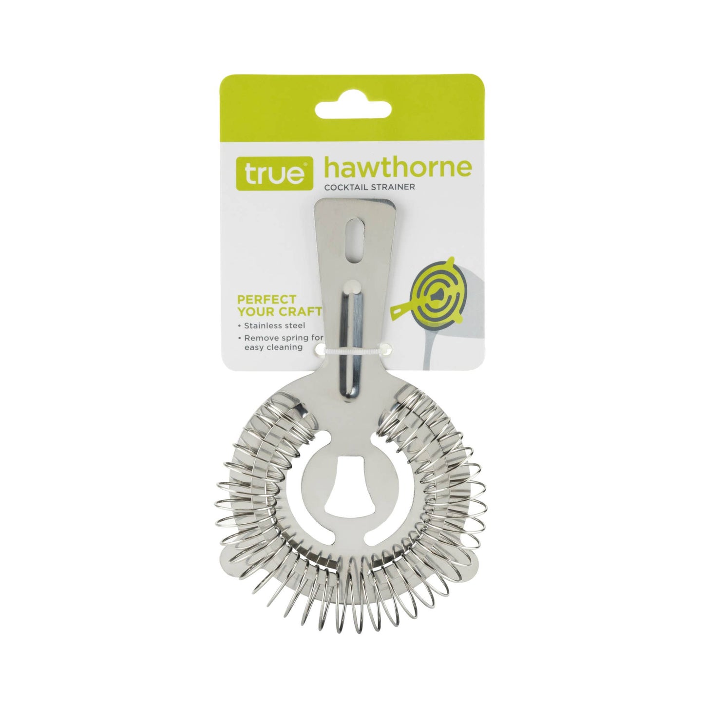 Hawthorne Cocktail Strainer in Stainless Steel: Silver / Stainless Steel