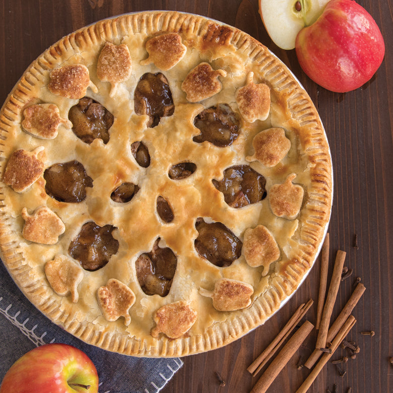 12 Inch Leaves & Apples Reversible Pie Top Cutter