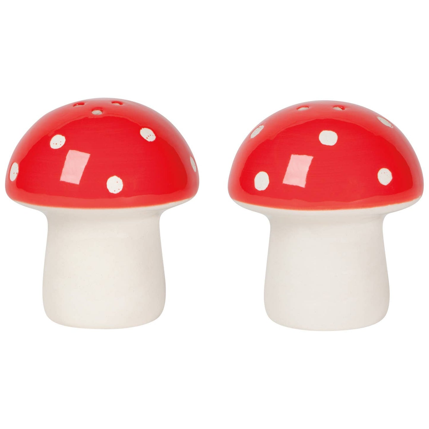 Toadstool Salt and Pepper Shakers Set of 2: Red