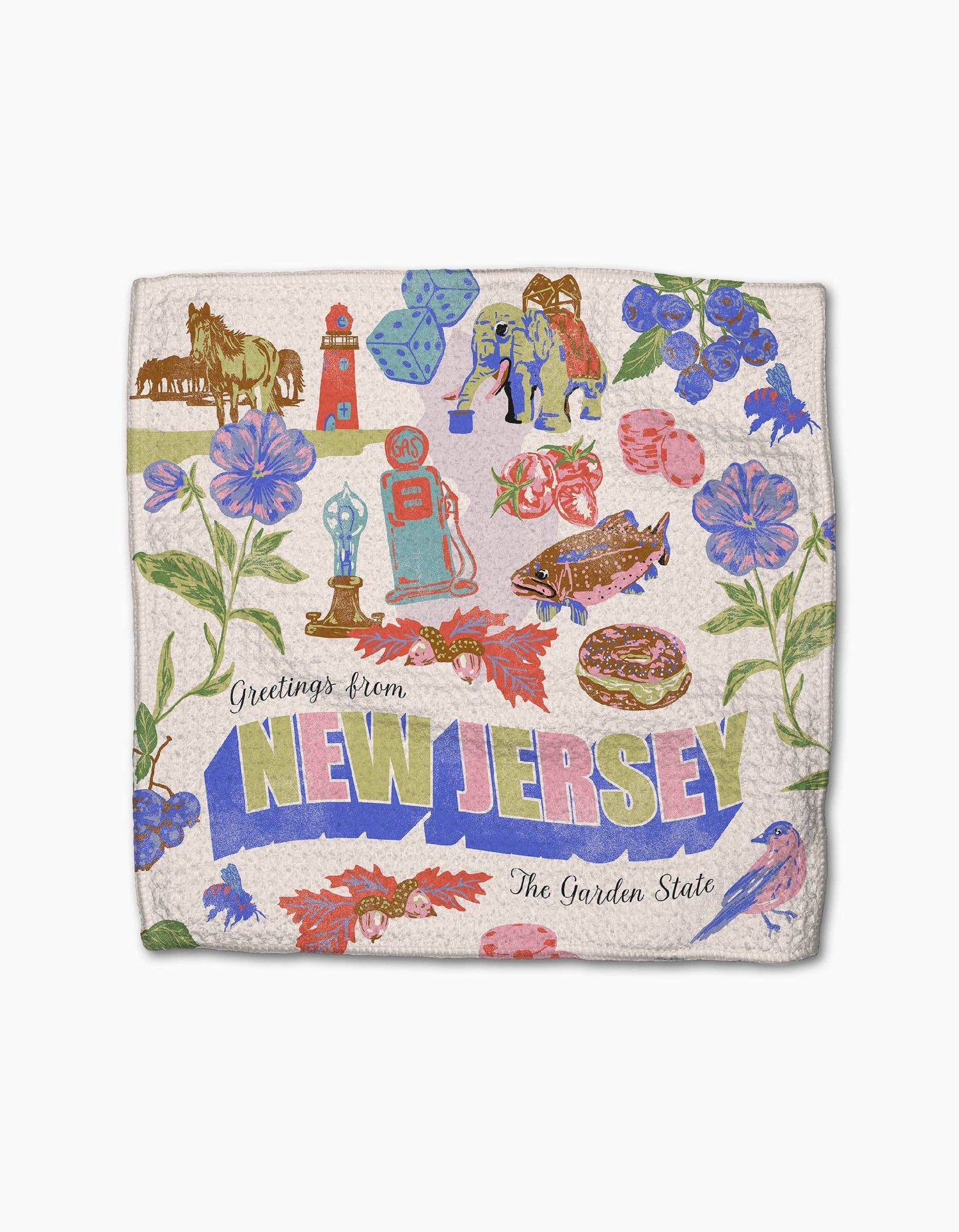 Greetings From New Jersey Dishcloth Set