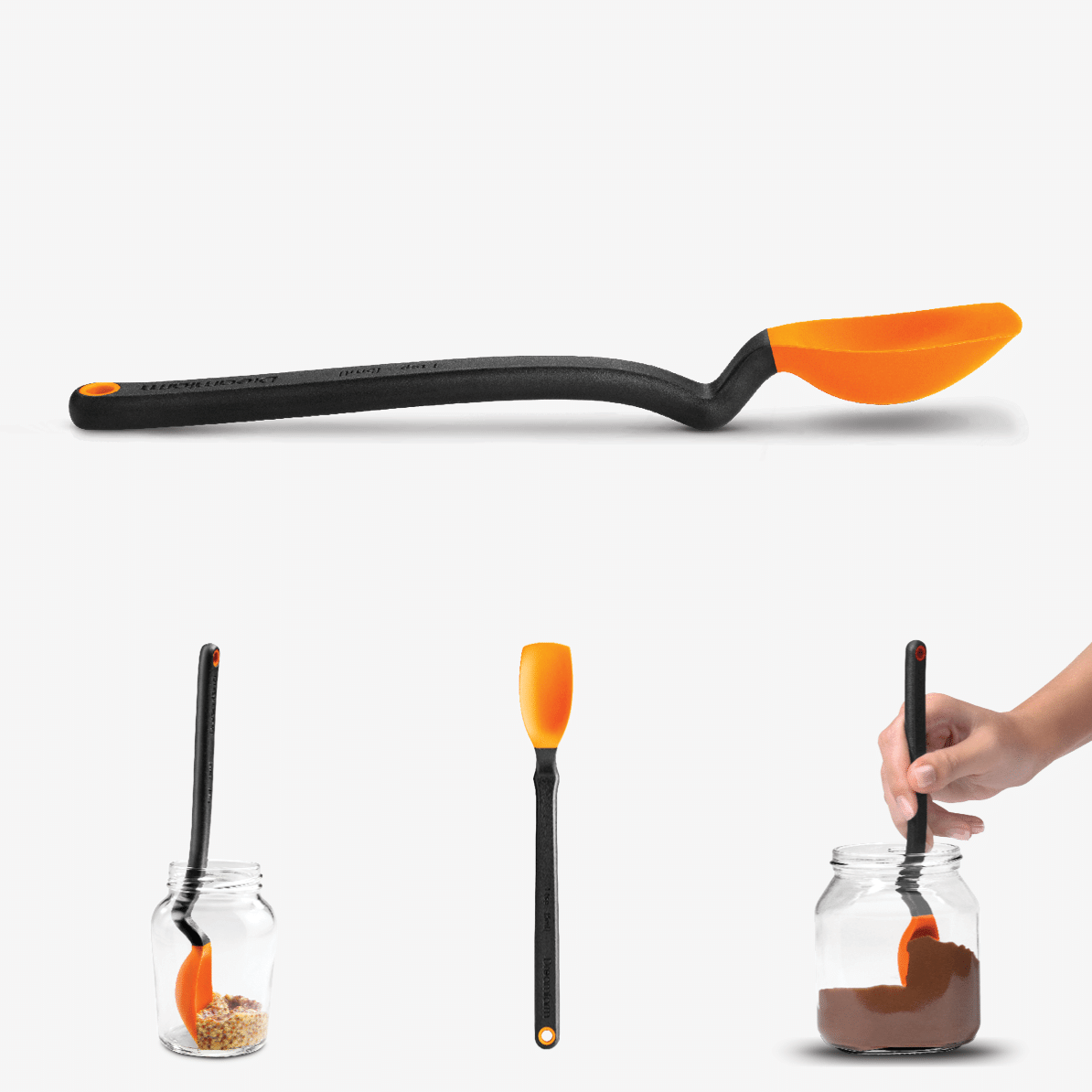 Mini Supoon® - Silicone Jar Spoon that Scrapes Clean: Dreamfarm Blue