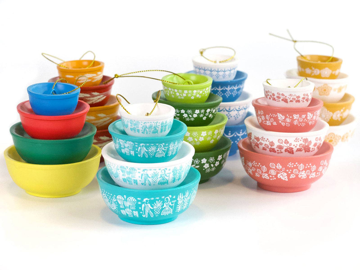 Mini Pyrex-Inspired Bowl Ornament | Retro Christmas Decor: Butterprint