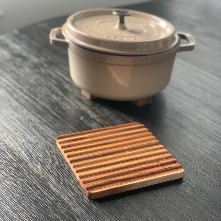 Ironwood Gourmet Sedona, Acacia Trivet, 6.5" X 6.5"