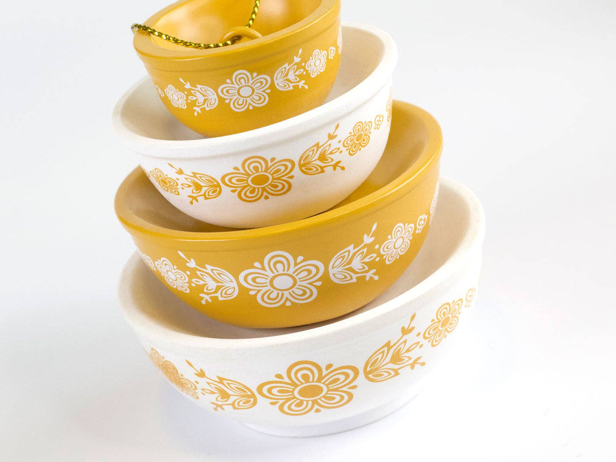 Mini Pyrex-Inspired Bowl Ornament | Retro Christmas Decor: Butterprint