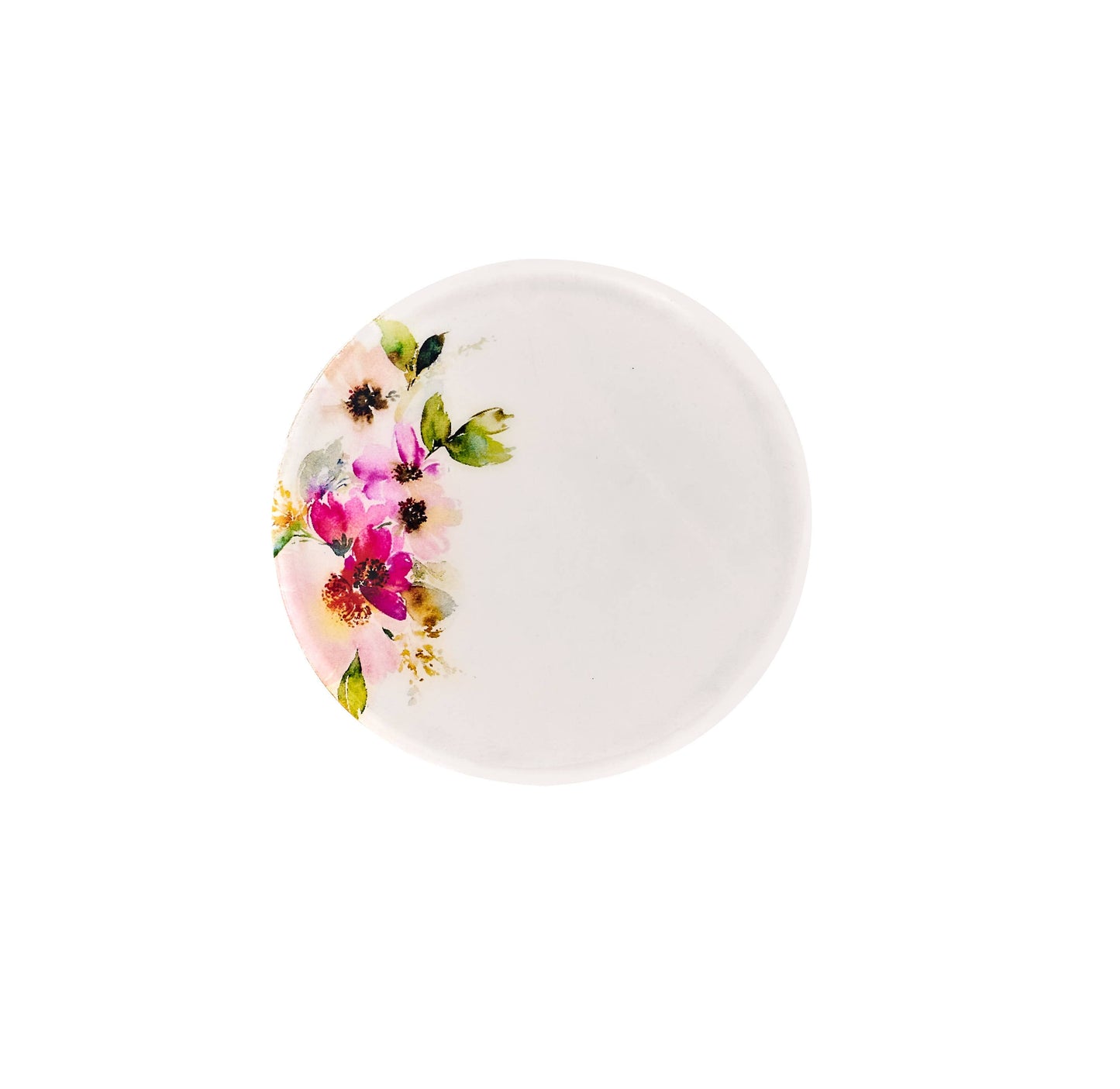 Claro Set of Four Wood Floral Coasters - Two Styles Avail: Whitewash