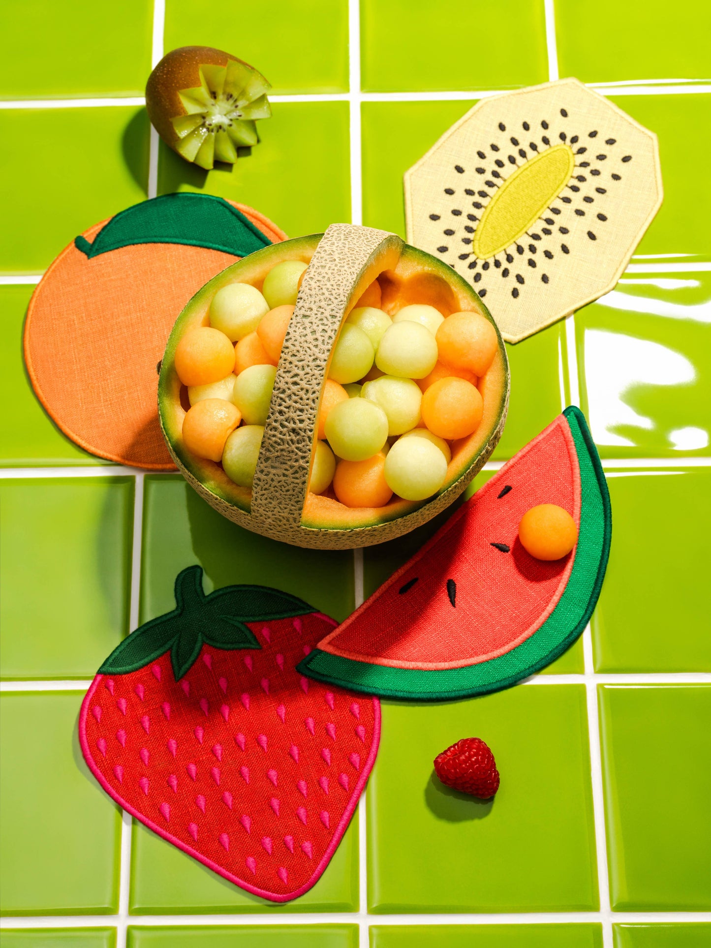 Cocktail Napkins - Fruit Salad - Set Of 4