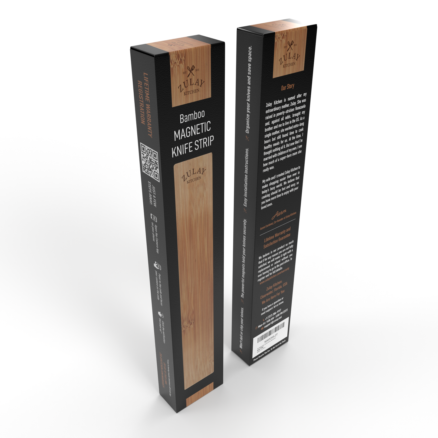 Magnetic Knife Holder - Powerful Wood Magnetic Knife Strip: Bamboo