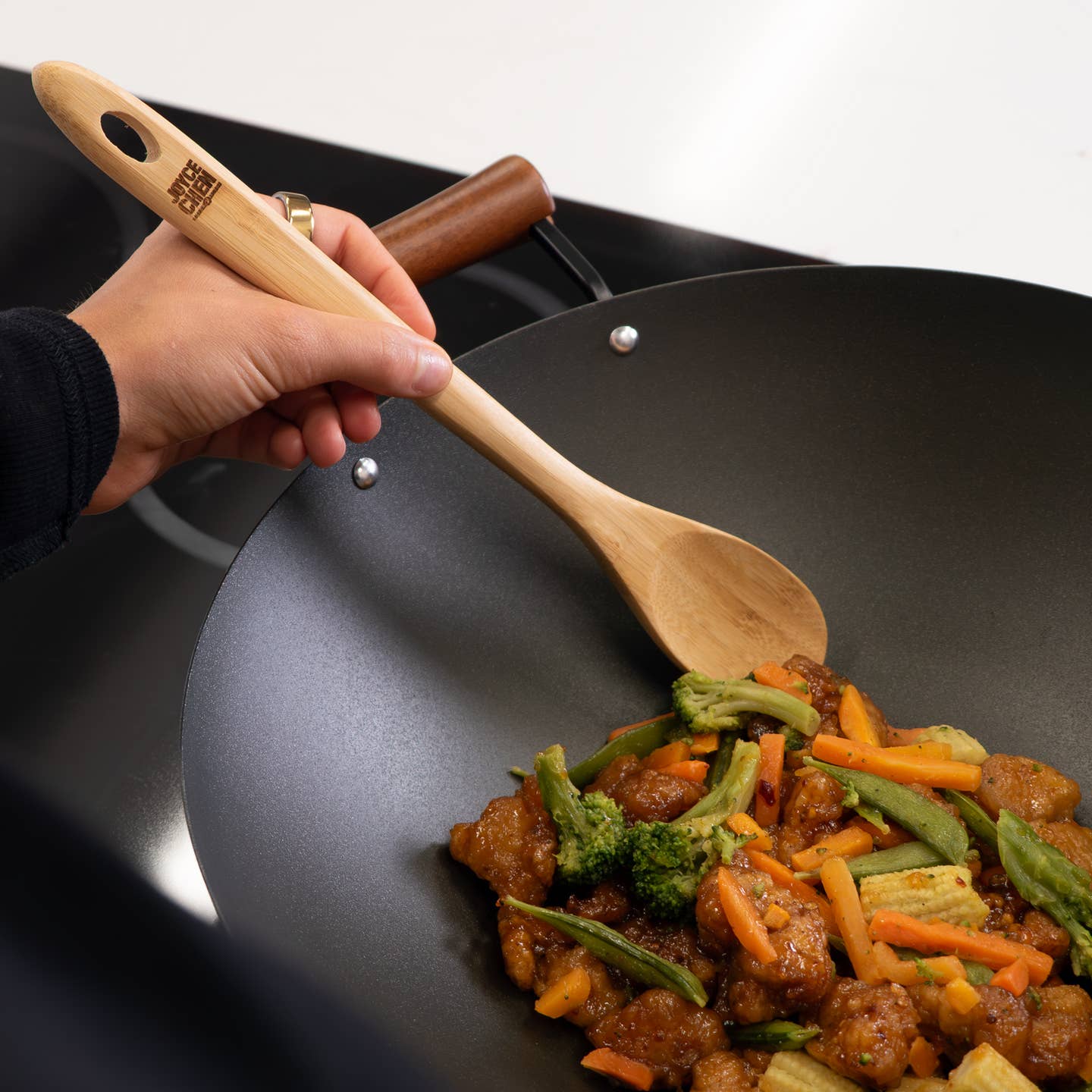 Burnished Bamboo Mixing Spoon - 12 inch