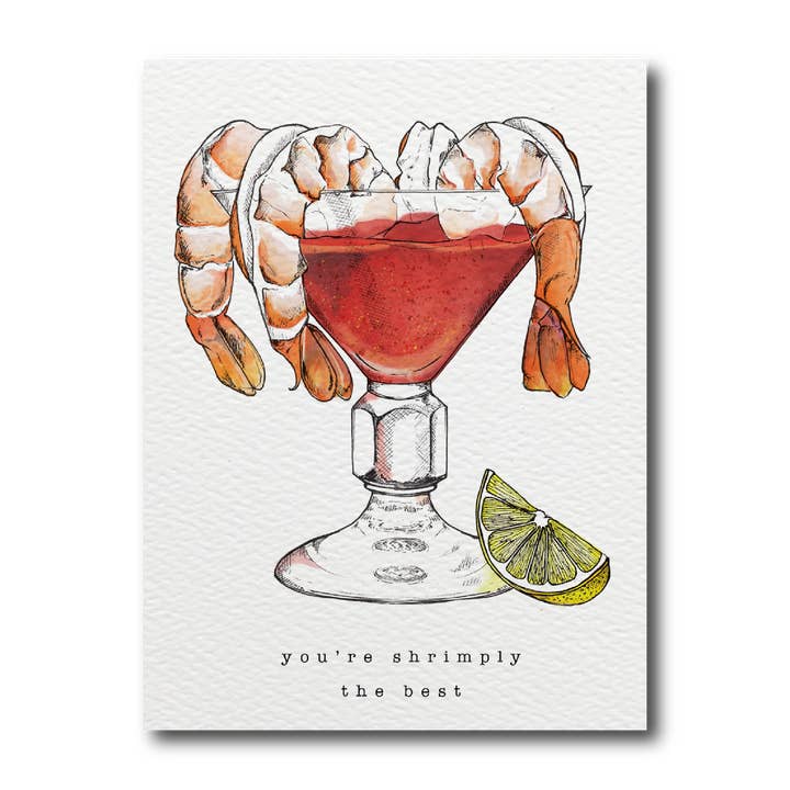 You're Shrimply the Best Greeting Card