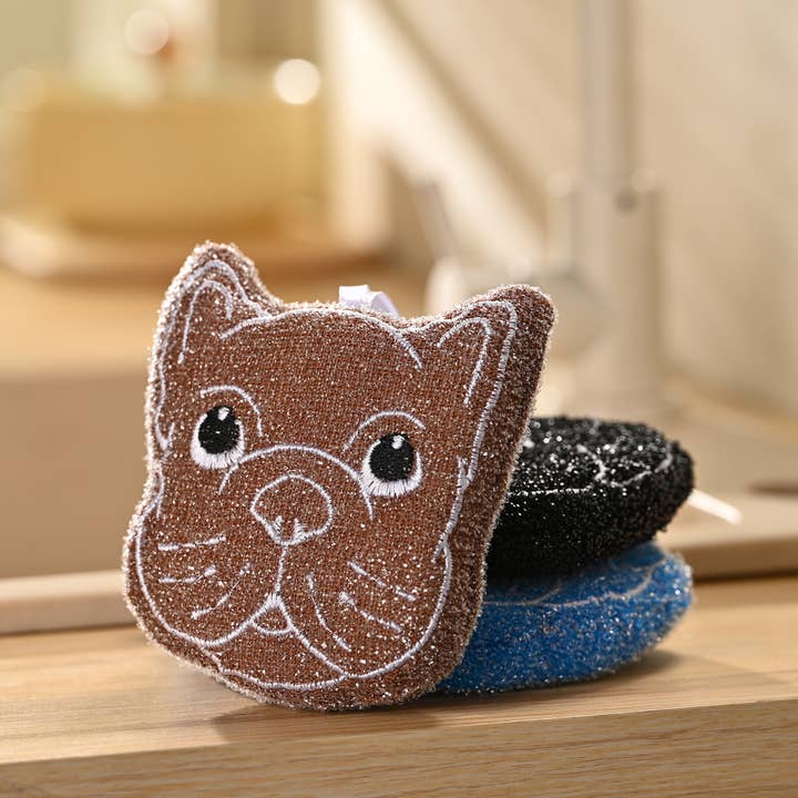 Bulldog Scrub Sponge Set
