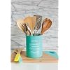 Utensil Crock Tin Turquoise