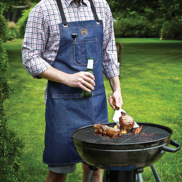 Blue Denim Griller's Apron, One Size Fits Most