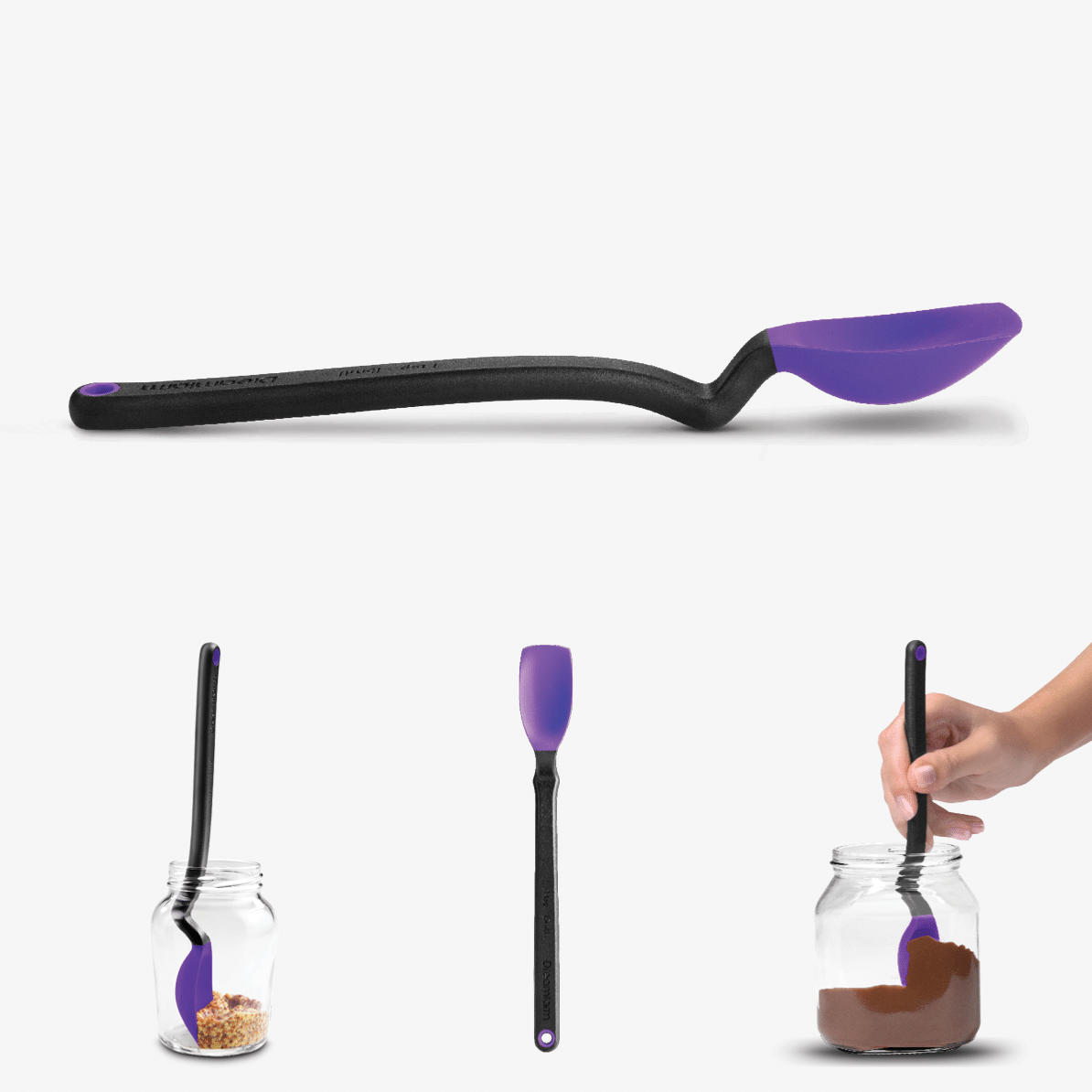 Mini Supoon® - Silicone Jar Spoon that Scrapes Clean: Dreamfarm Blue