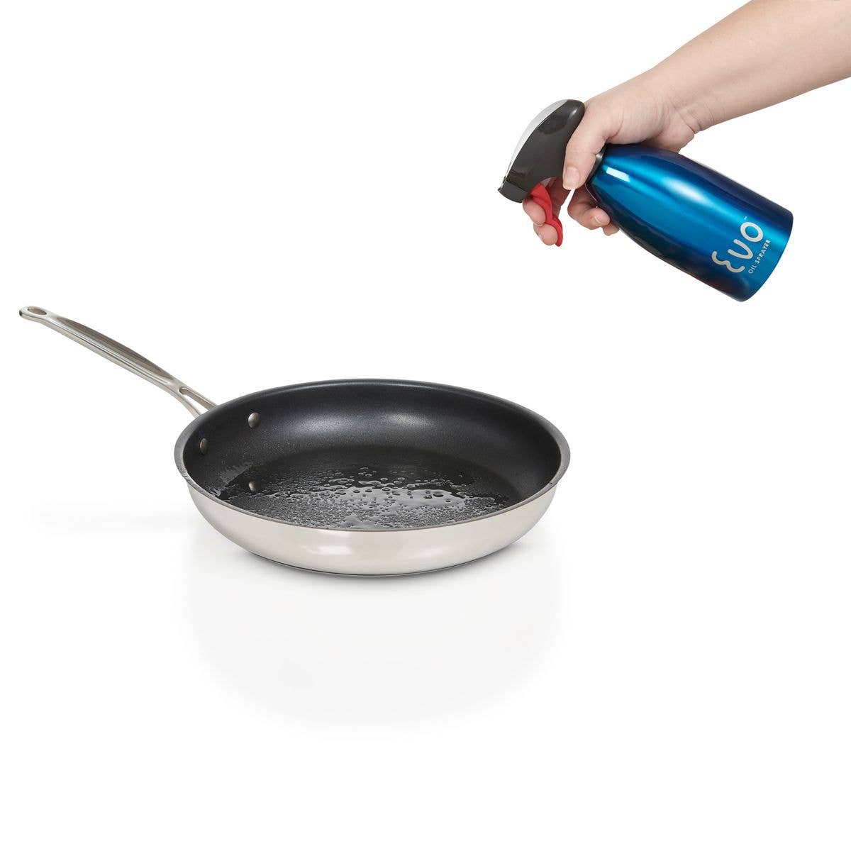 Evo Oil Sprayer, Stainless Steel, Blue, 16oz