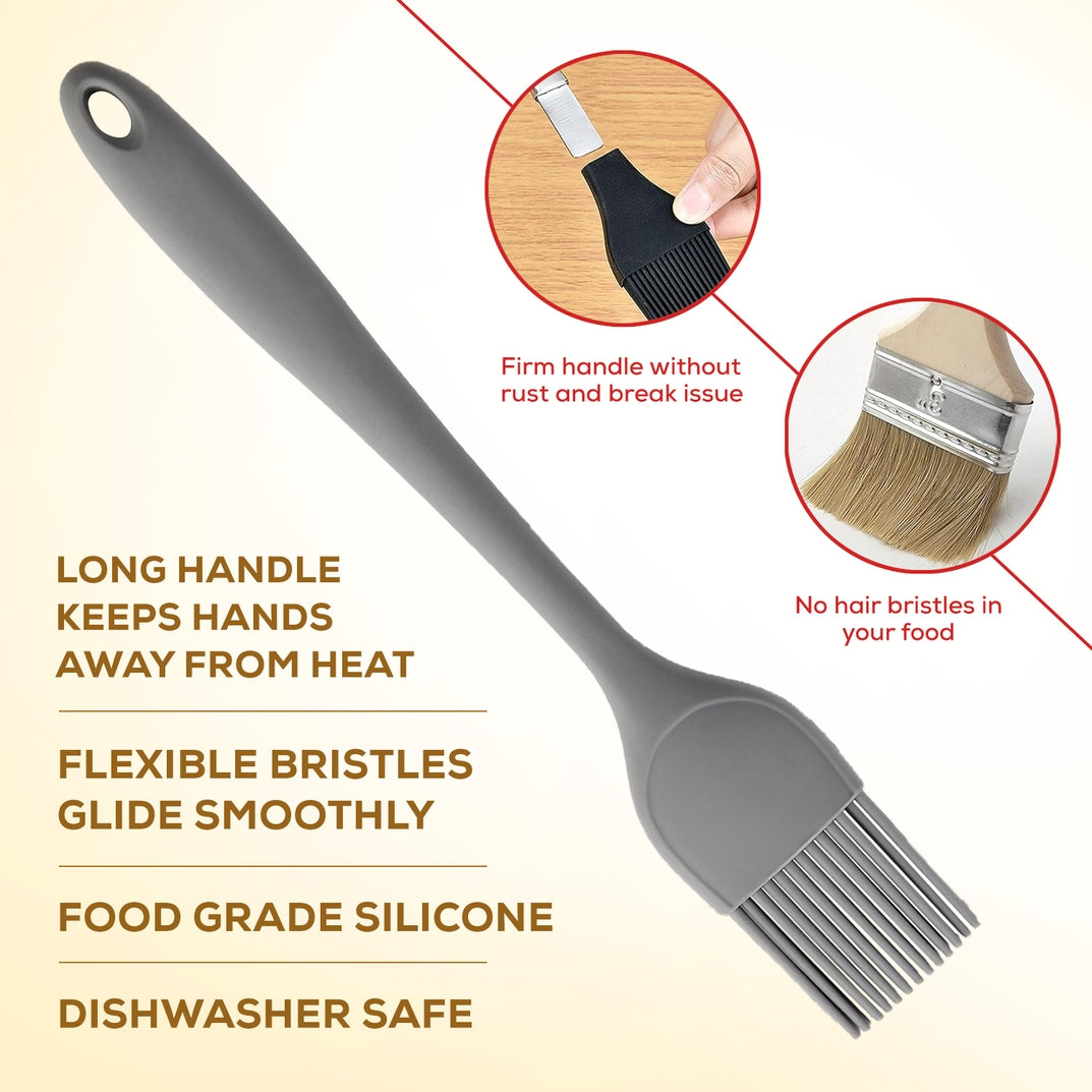 Mrs. Anderson's Baking Silicone Basting Brush, Gray