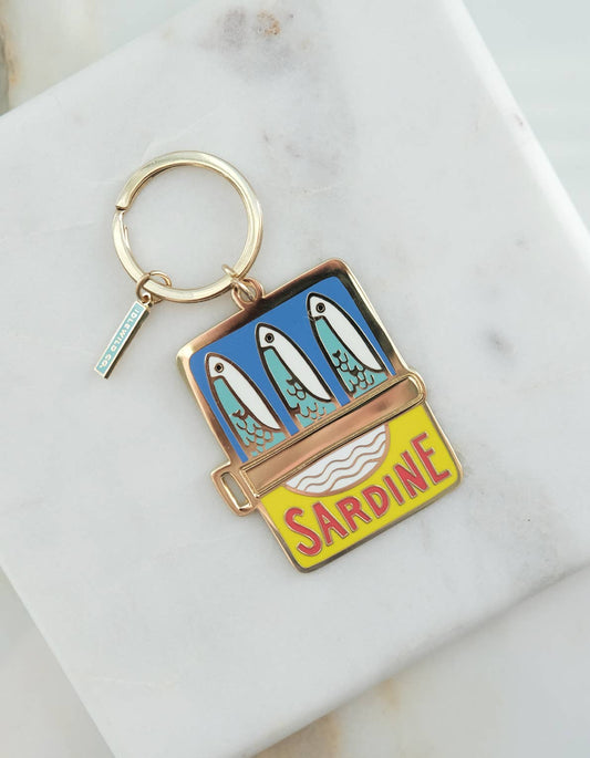 Tinned Fish Enamel Keychain: Unboxed
