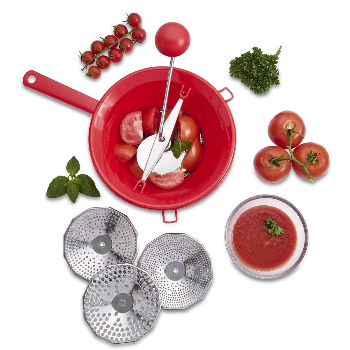 Fantes Round Ravioli Stamp, 2in Fruit & Vegetable Mill, 2.85-qt
