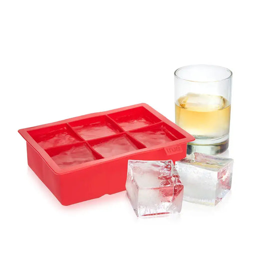 Colossal Silicone 2" Ice Cube Tray - Gray or Red: Red