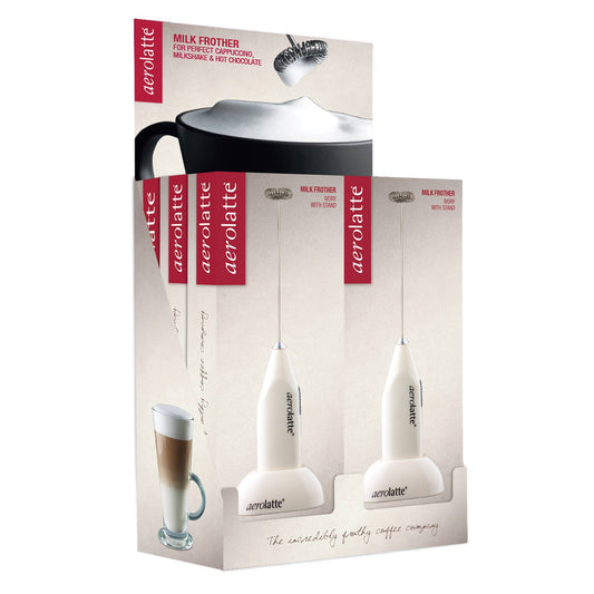 Aerolatte Milk Frother With Stand, Displayer Of 6: Off-White