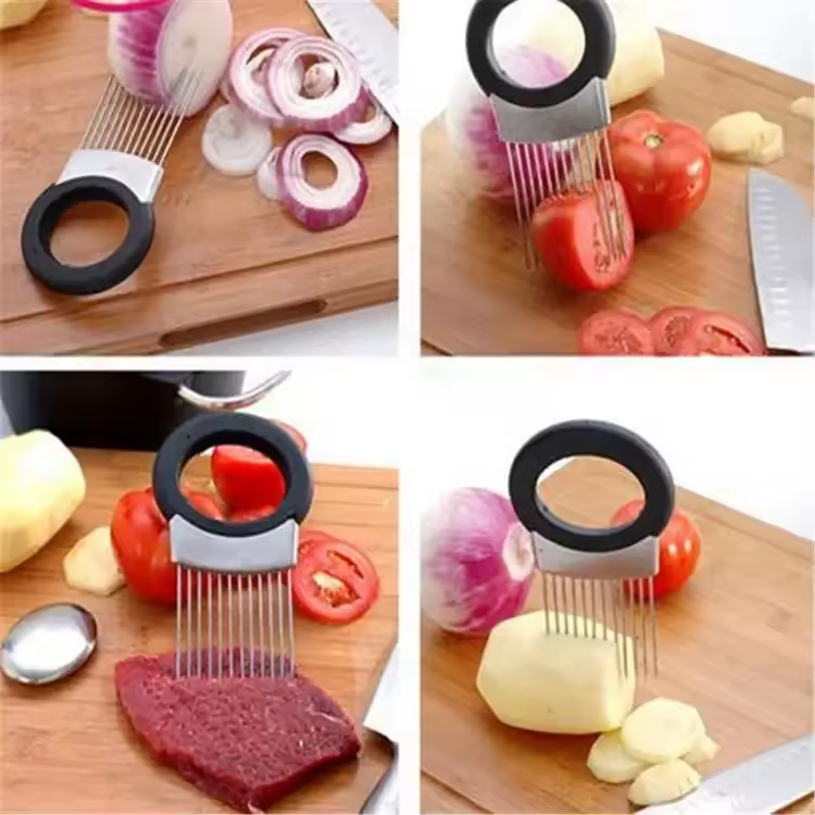 Onion Cutter Vegetable Chopper, Stainless Steel Tomato: 1 Set