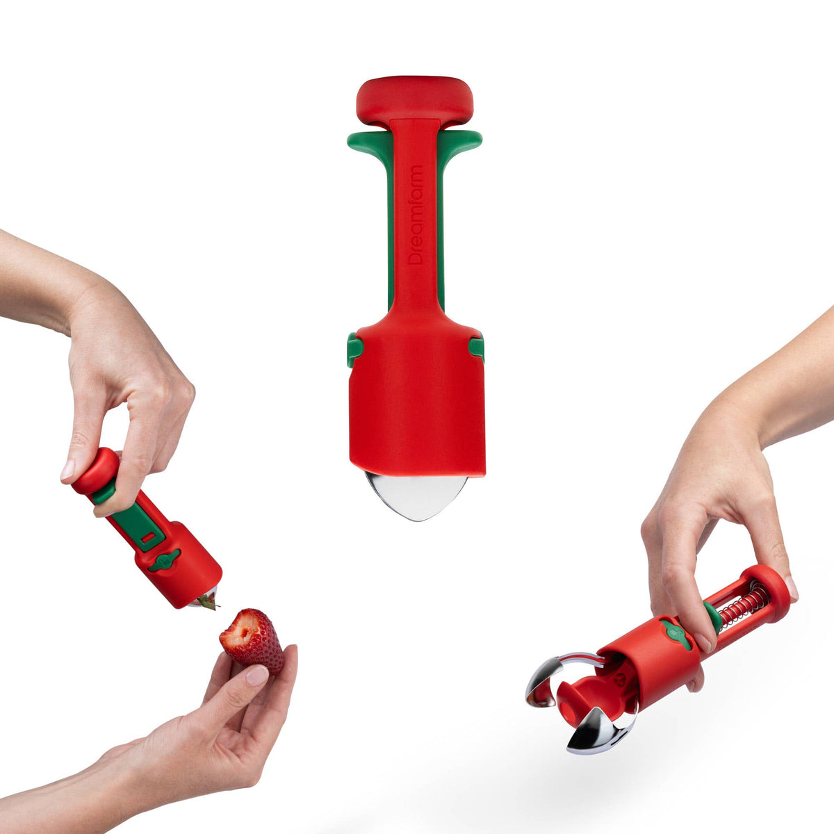 Hullapit® - 3-in-1 Strawberry Huller & Pitter