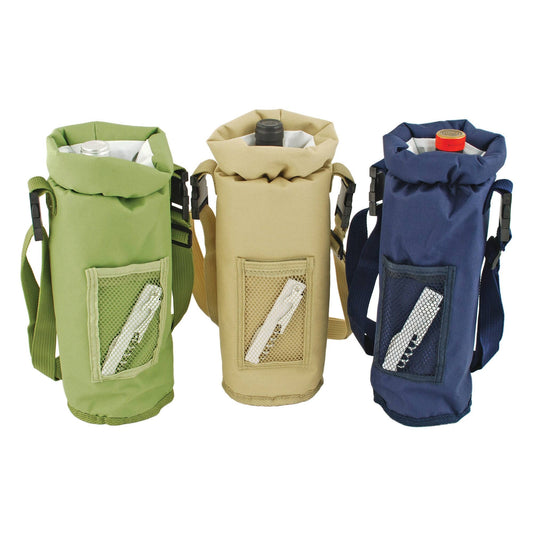 Grab & Go Insulated Bottle Carrier w/Corkscrew -ASST COLORS: Bulk Assortment (Colors will be chosen at time of shipping)