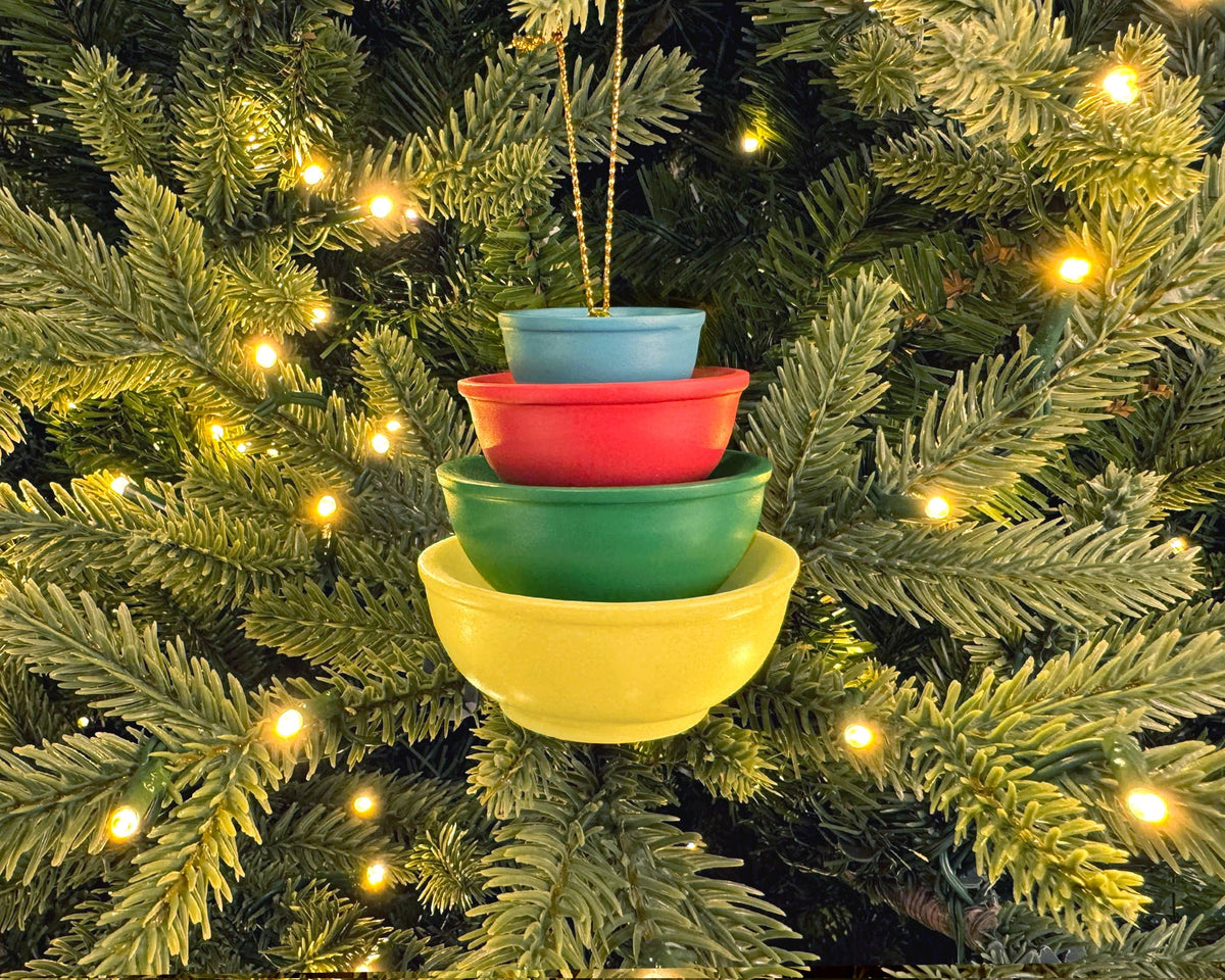 Mini Pyrex-Inspired Bowl Ornament | Retro Christmas Decor: Friendship