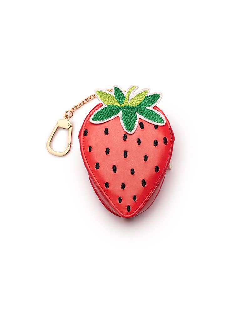 2-in-1 Bag Charm & Reusable Shopper Bag - Ripe Strawberry