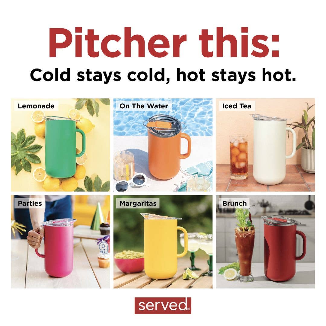 Vacuum-Insulated Pitcher - Party Ready in Blue Lemonade