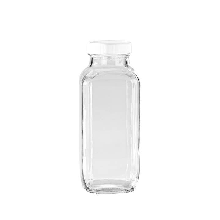 French Square Bottle with Lid
