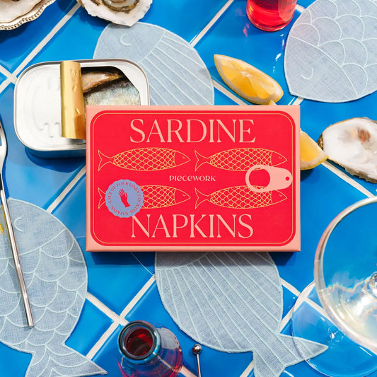 ✨NEW✨Sardine Cocktail Napkins - Set of 4