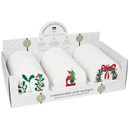 Compostable Sponge Christmas Display Unit Set of 24