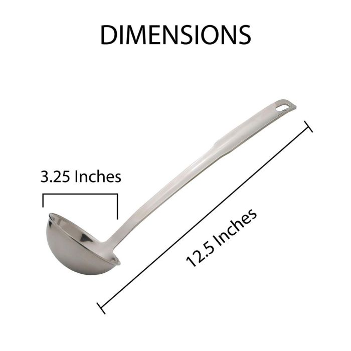 Hic Kitchen Stainless Steel Ladle, 12.5in