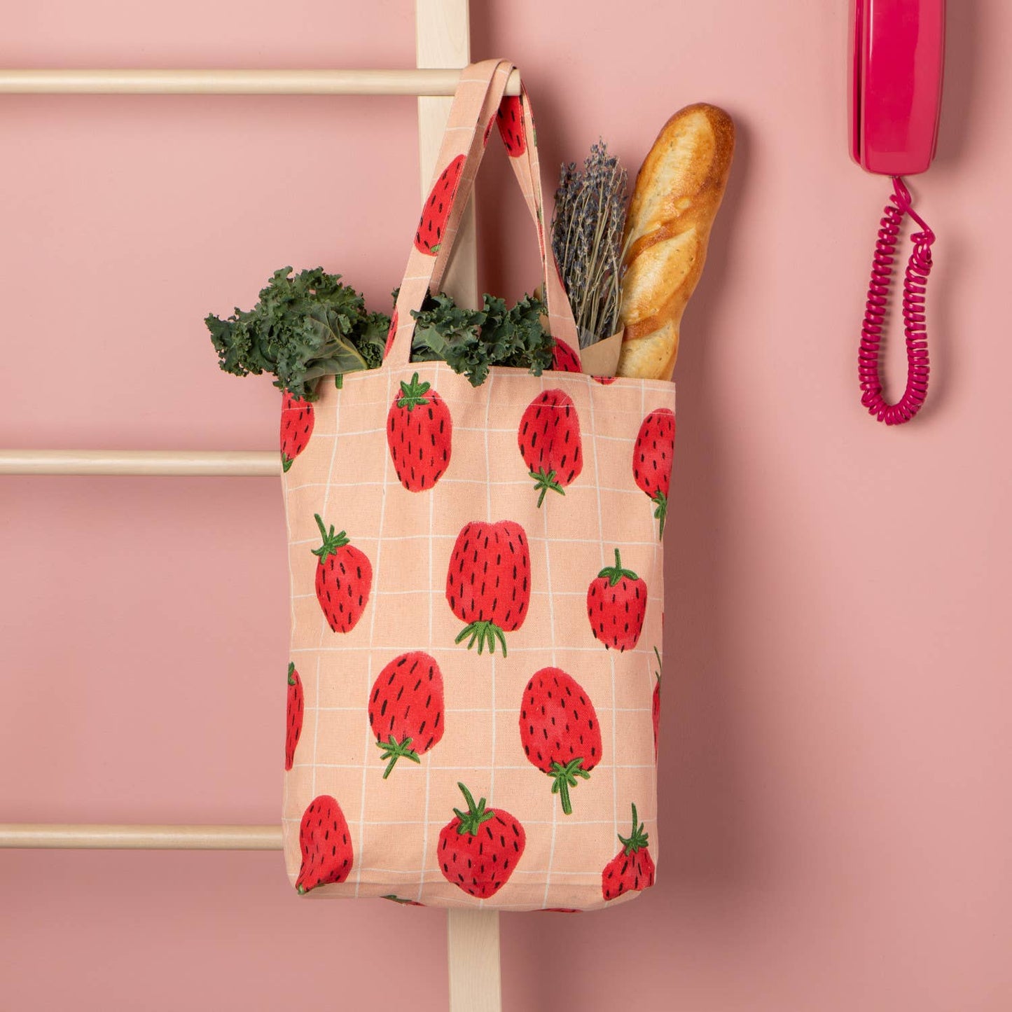 Berry Sweet Tote Bag: Red