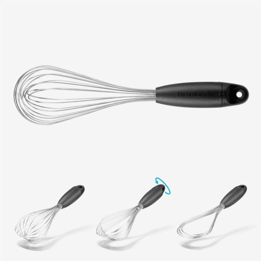 Flisk fold flat balloon whisk - Black