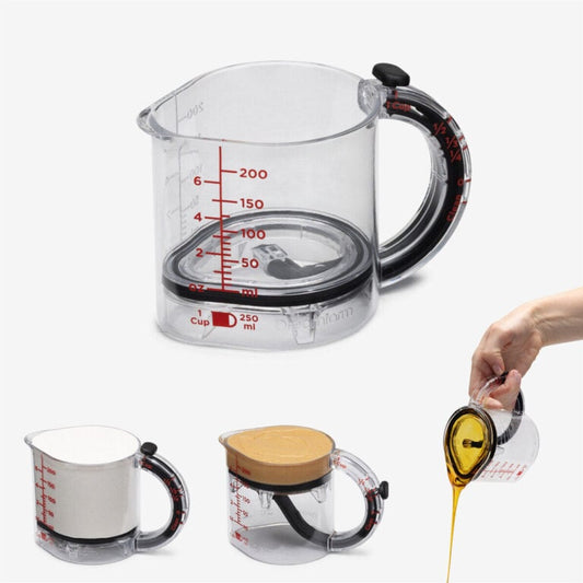 Upcup scrape up measuing cup