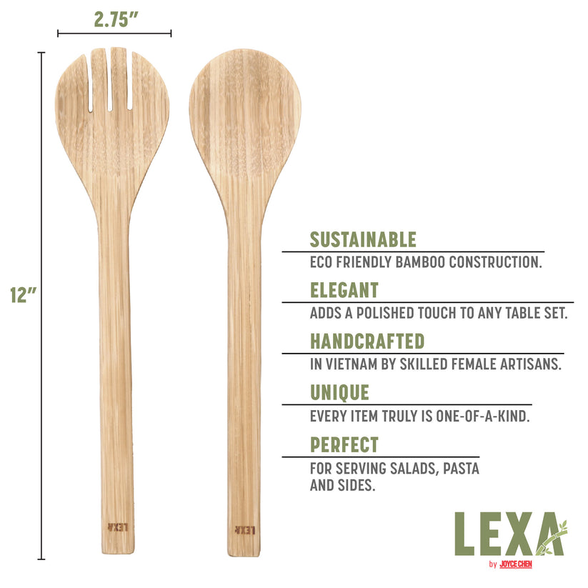 Lexa Bamboo Salad Utensil Set
