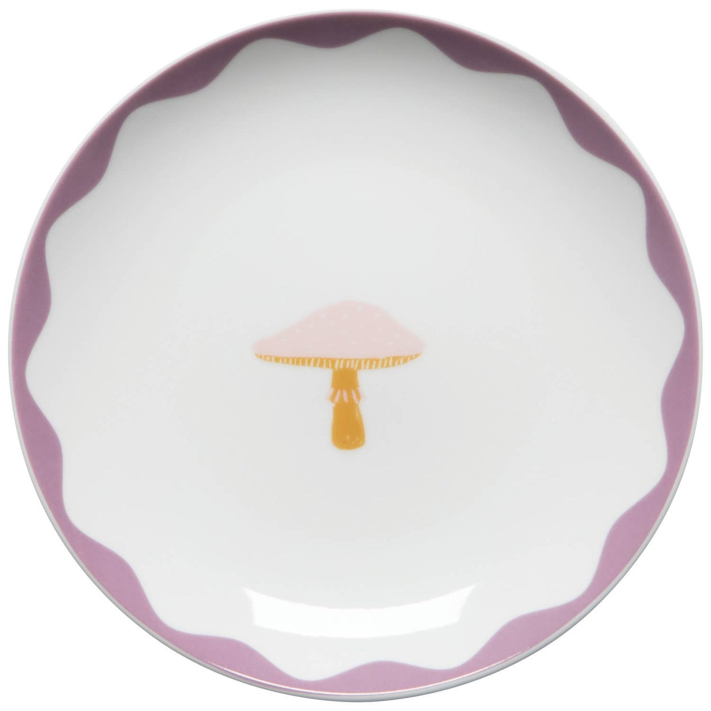 Mushroom Gems Appetizer Plates Set of 4: Off-White