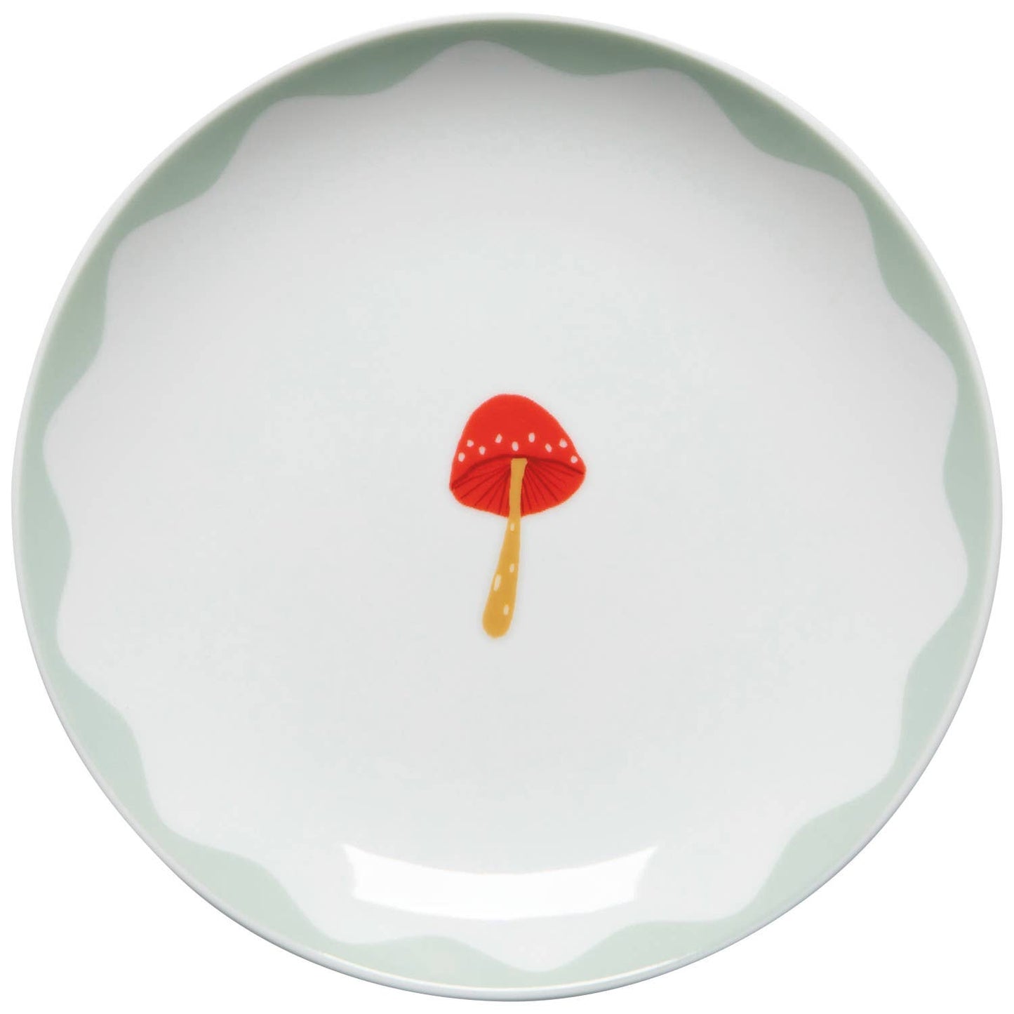 Mushroom Gems Appetizer Plates Set of 4: Off-White