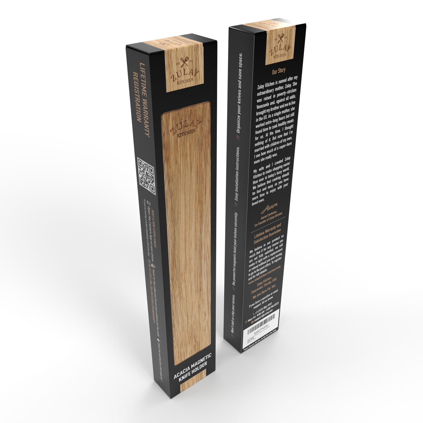 Magnetic Knife Holder - Powerful Wood Magnetic Knife Strip: Bamboo