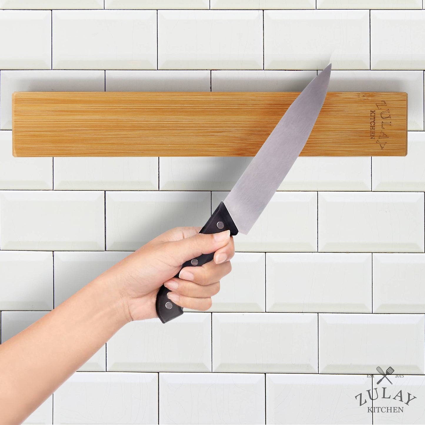Magnetic Knife Holder - Powerful Wood Magnetic Knife Strip: Bamboo