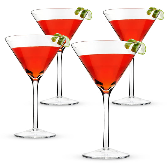 Manhattan Stemmed Glass Martini Cocktail Glasses - Set of 4