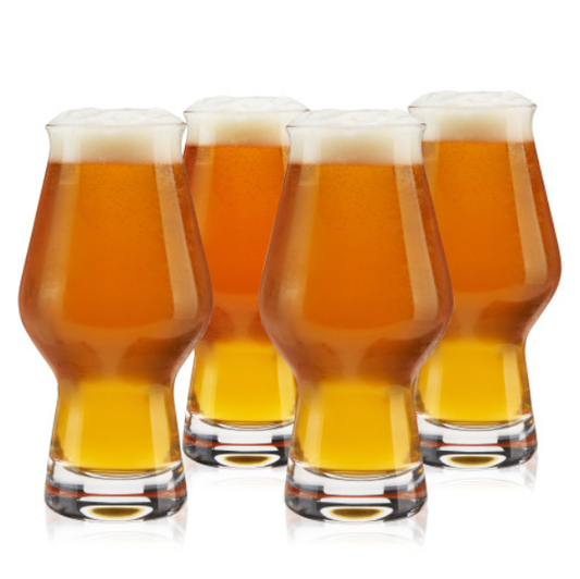 Tapered Glass IPA Beer Glasses - Set of 4