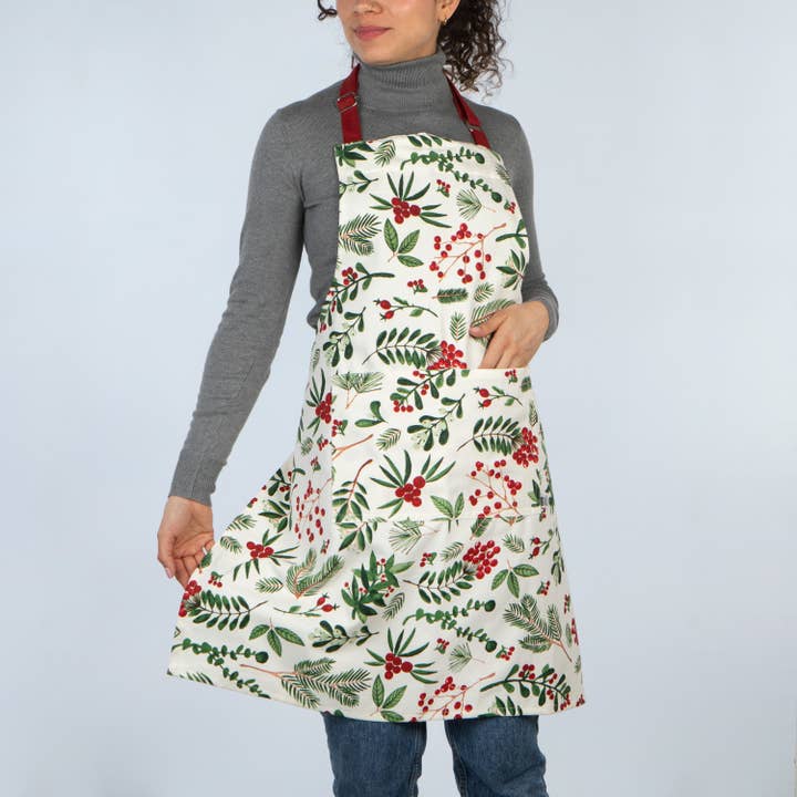 Winterberry Christmas Chef Apron