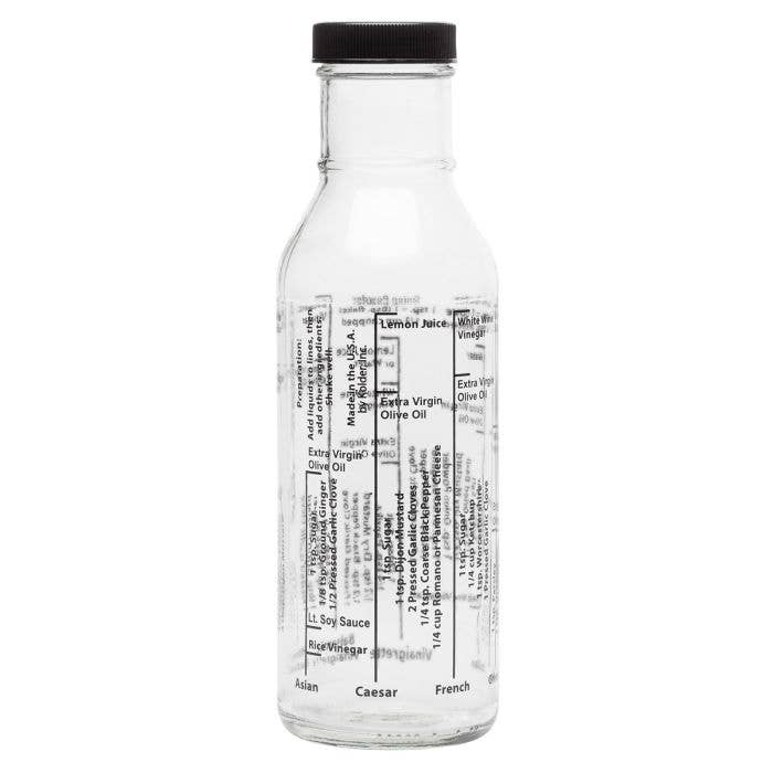 Kolder Salad Dressing Mixer Bottle with 8 Classic Light Recipes