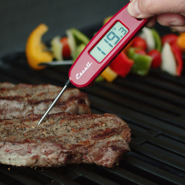 Compact Folding Digital Thermometer - Red