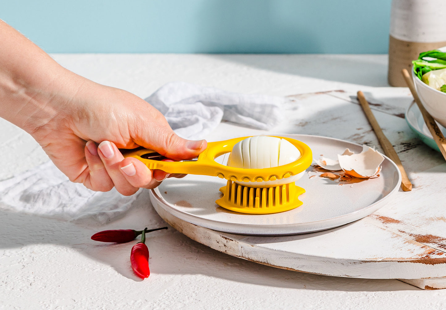 Eggler® - Egg Cracker, Peeler, & Slicer
