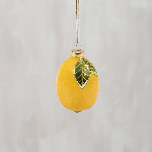 Glass Lemon Ornament